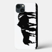 Black White Horses Silhouette Case-Mate iPhone Case (Achterkant)