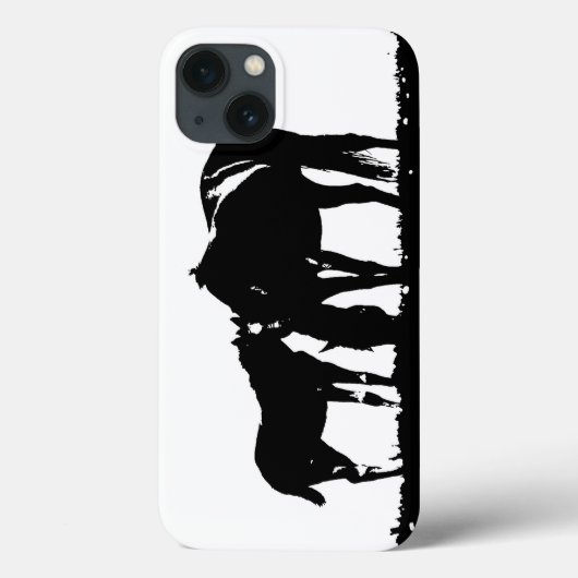 Black White Horses Silhouette Case-Mate iPhone Case (Achterkant)