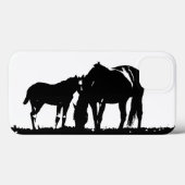 Black White Horses Silhouette Case-Mate iPhone Case (Achterkant (horizontaal))