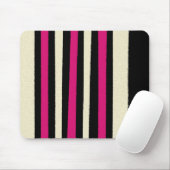 Black White Hot Pink Stripes Cool Simple Pattern Muismat (Met muis)