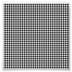 Black White Houndstooth Check Tissue Foto Afdruk