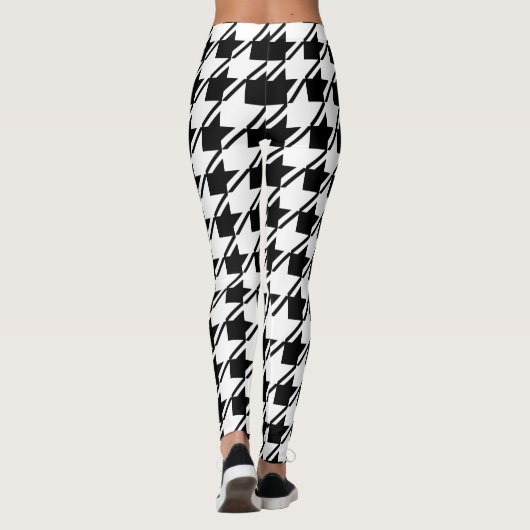 Black White Houndstooth Leggings (Achterkant)