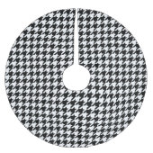 Black White Houndstooth Pattern Kerstboom Rok (Voorkant)
