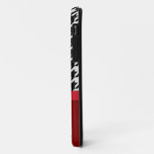 Black White Houndstooth Pattern Red Bow Case-Mate iPhone Case (Achterkant/links)