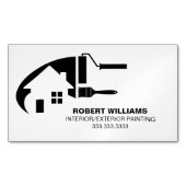 Black White House Painter Professional Magnetisch Visitekaartje (Voorkant)