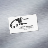 Black White House Painter Professional Magnetisch Visitekaartje (Voorbeeld)