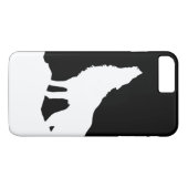 Black & White Howling Wolf Silhouette Case-Mate iPhone Case (Achterkant (Horizontaal))