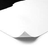 Black & White Howling Wolf Silhouette Poster (Hoek)