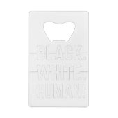 Black White Human Creditkaart Flessenopener (Achterkant)