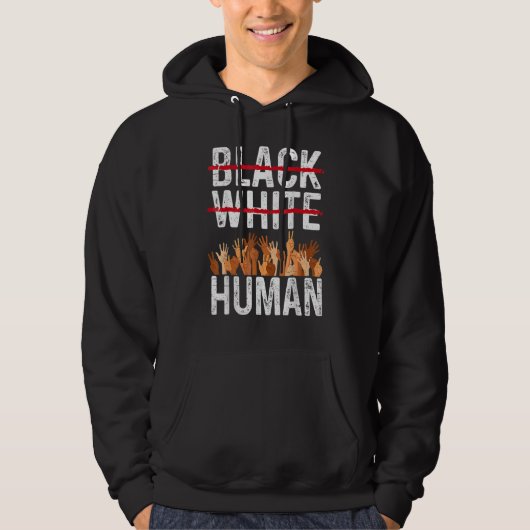 Black White Human Equality-apparaat Black History Hoodie (Voorkant)