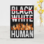 Black White Human Equality Appare Black History Mo Kaart (Gele Bloem)