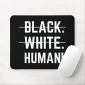 Black White Human Muismat (Met muis)