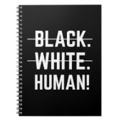 Black White Human Notitieboek (Voorkant)