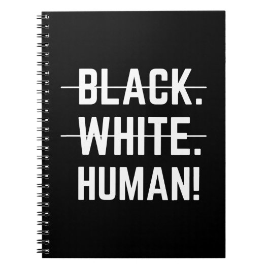 Black White Human Notitieboek (Voorkant)