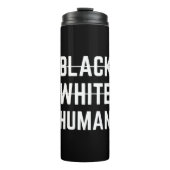 Black White Human Thermosbeker (Voorkant)