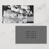 Black White Hydrangea Floral Visitekaartje (Voorkant / Achterkant)