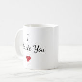 Black White - I Tolerate You Funny Valentine's Day Koffiemok (Voorkant links)