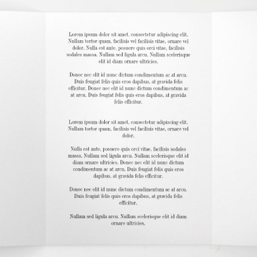 Black White In Loving Memory Photo Funeral Drieluik Programma (Binnenkant midden)