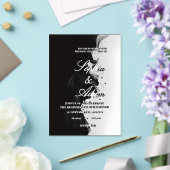 Black & White Ink Art Wedding Invitation Acryl Uitnodigingen (Insitu (Huwelijk))