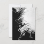 Black & White Ink Art Wedding Invitation RSVP Kaartje (Achterkant)