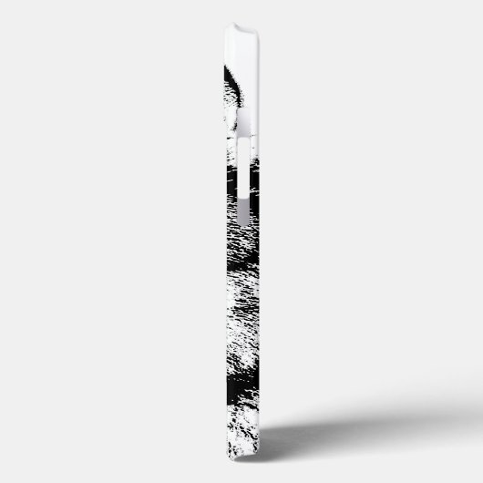 Black White Ink Artwork Wolf Case-Mate iPhone Case (Achterkant / Links)