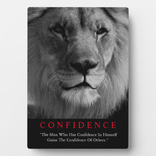 Black White Inspirerend Confidential Lion Fotoplaat