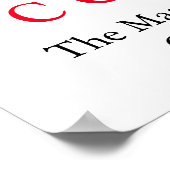 Black White Inspirerend Confidentif Wolf Poster (Hoek)