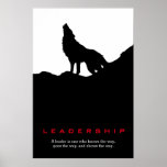 Black White Inspirerend Leadership Wolf Pop Art Poster<br><div class="desc">Wolves Digital Artwork - Wolf Silhouette Computer Animal Art - College Wilde Dieren Computer Afbeeldingen</div>