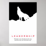 Black White Inspirerend Leadership Wolf Pop Art Poster<br><div class="desc">Wolves Digital Artwork - Wolf Silhouette Computer Animal Art - College Wilde Dieren Computer Afbeeldingen</div>