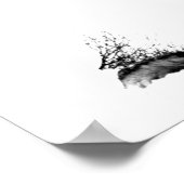 Black White Inspirerend Leadership Wolf Poster (Hoek)