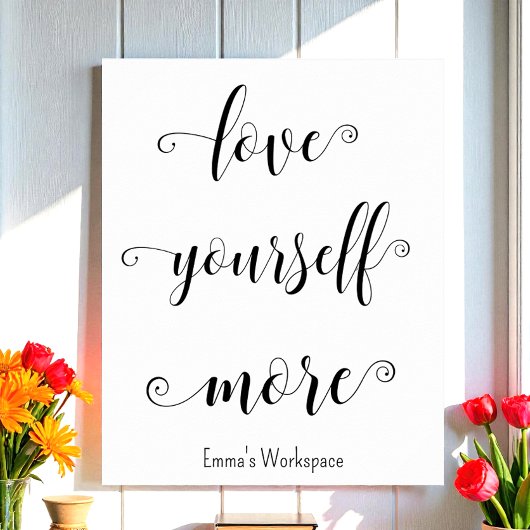 Black White Inspirerend Love Quote Typografie Poster