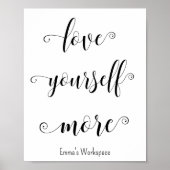 Black White Inspirerend Love Quote Typografie Poster (Voorkant)