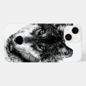 Black White Inspirerend Wolf Eyes Case-Mate iPhone Case (Achterkant (horizontaal))