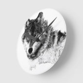 Black White Inspirerend Wolf Eyes Ronde Klok (Hoek)
