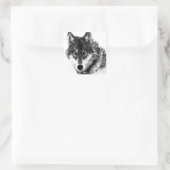 Black White Inspirerend Wolf Eyes Vierkante Sticker (Tas)