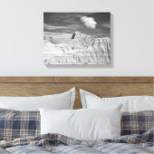 Black & White Jagged Peaks in de Badlands 11x14 Canvas Afdruk (Insitu (Slaapkamer))
