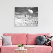 Black & White Jagged Peaks in de Badlands 16x20 Canvas Afdruk (Insitu (Woonkamer))