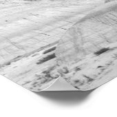 Black & White Jagged Peaks in de Badlands 16x20 Poster (Hoek)