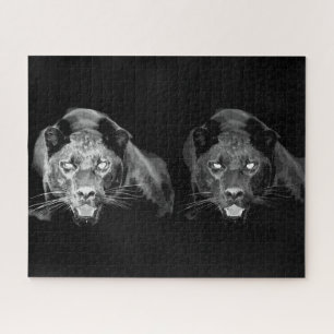 Black & White Jaguar - Wild Animals Big Cats Legpuzzel