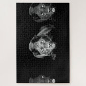 Black & White Jaguar - Wild Animals Big Cats Legpuzzel (Verticaal)