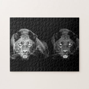 Black & White Jaguar - Wild Animals Big Cats Legpuzzel