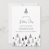 Black White Jingle en Mingle Holiday Party Kaart (Achterkant)