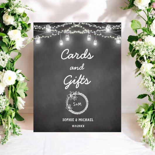 Black White Kaarten Gifts Wedding Sign Poster