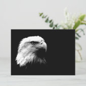 Black & White Kale American Eagle Uitnodiging (Staand voorkant)