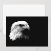 Black & White Kale American Eagle Uitnodiging (Voorkant / Achterkant)