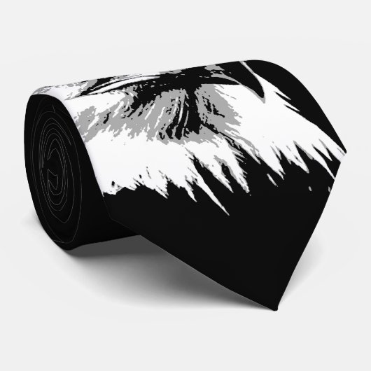 Black & White Kale Amerikaanse Eagle Stropdas (Opgerold)