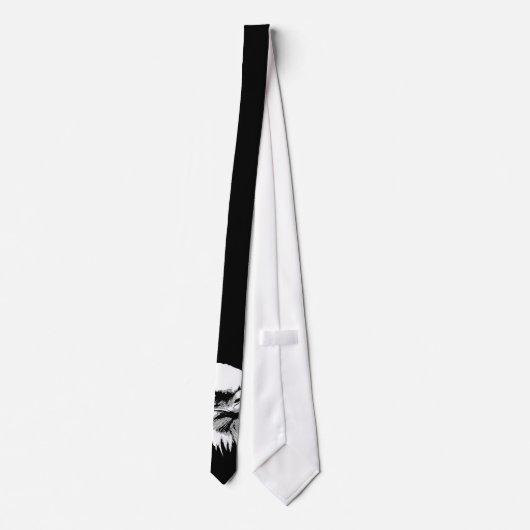 Black & White Kale Amerikaanse Eagle Stropdas (Achterkant)