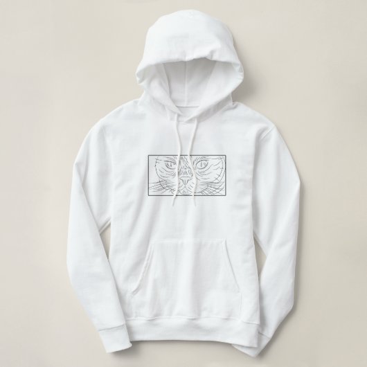 Black@White Kat voor vrouw Hoodie (Design voorkant)