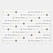 Black White Kerstkerstkerstkerstkerstkerstkerstman Inpakpapier Vel (Voorkant 3)