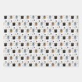 Black White Kerstkerstkerstkerstkerstkerstkerstman Inpakpapier Vel (Voorkant 2)